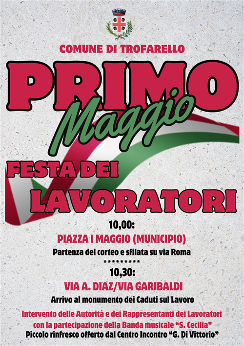 Festa dei lavoratori 1° Maggio a Trofarello
