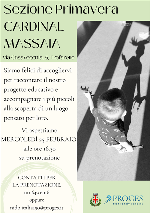 Open Day Per le due Sezioni Primavera e il Nido D’infanzia Italia 150.